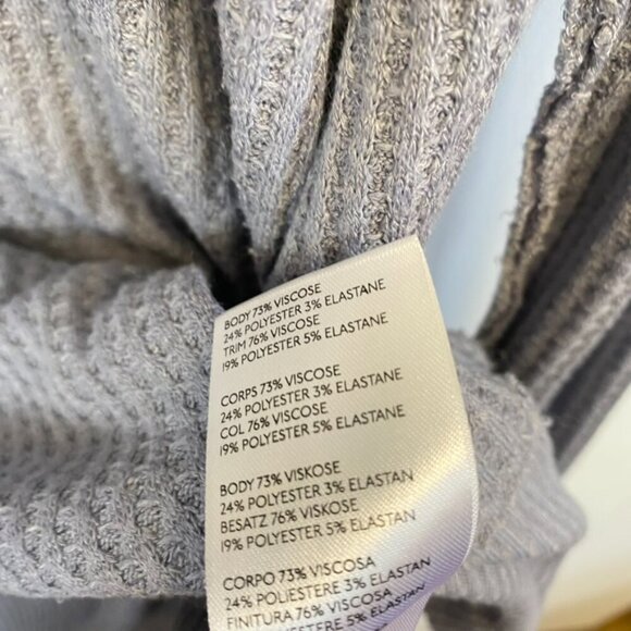 Free People Gray Thermal Waffle Knit Oversized Tunic - Picture 9 of 13